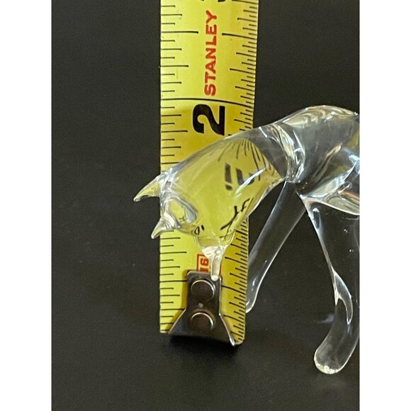 Clear Glass Hand Blown Set Cat & 2 Mice Collectible Kitty Kitten Mouse Figurine - Picture 9 of 11